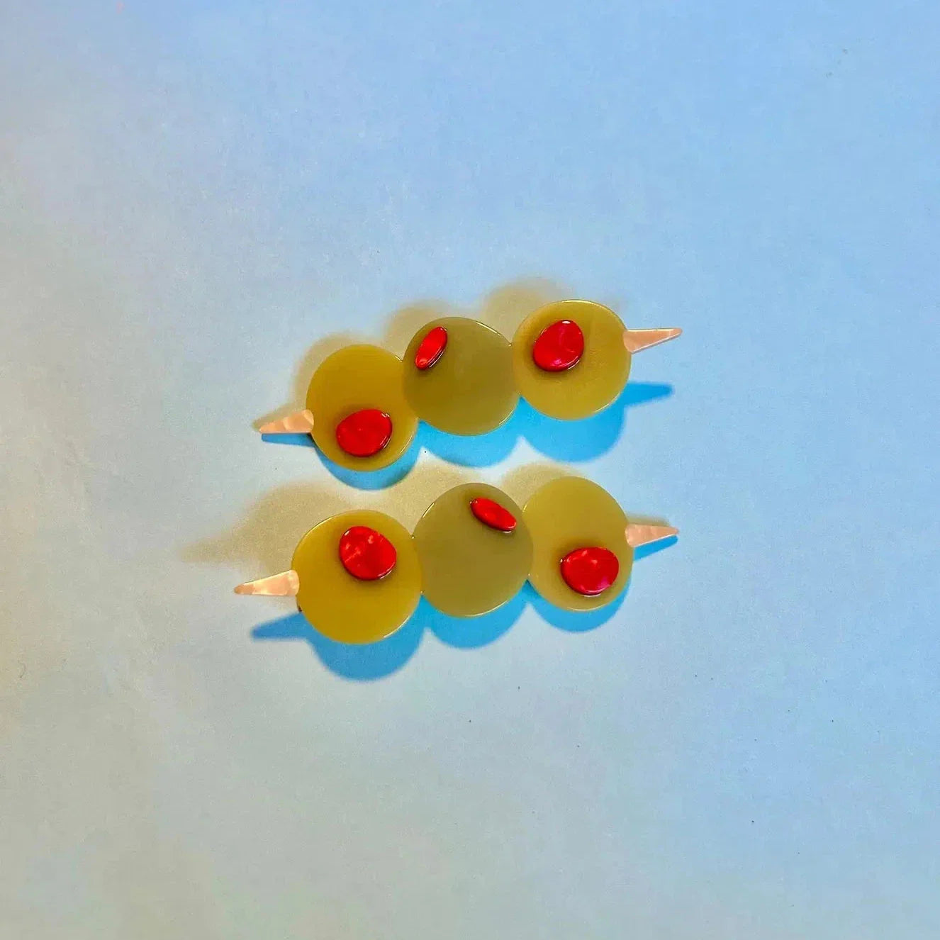 The Peach Fuzz Stuffed Olive Hair Clip Set