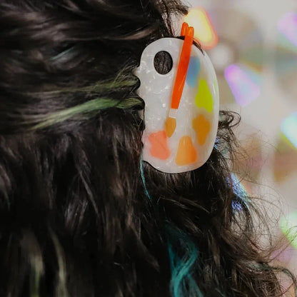 The Peach Fuzz Paint Palette Hair Claw