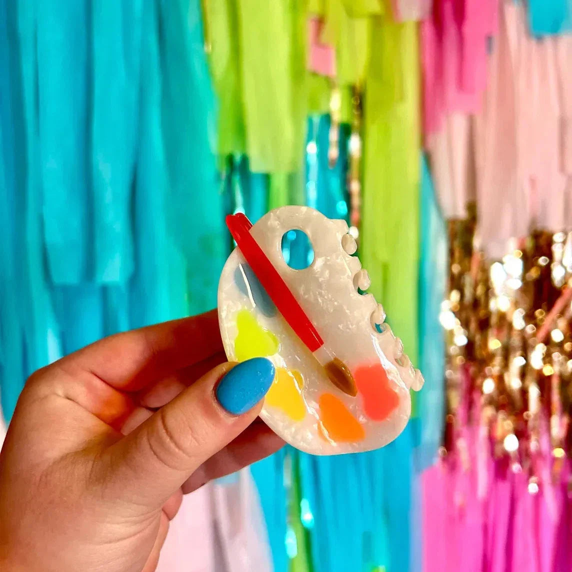 The Peach Fuzz Paint Palette Hair Claw