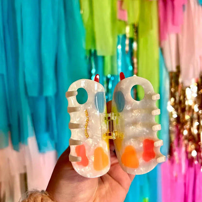 The Peach Fuzz Paint Palette Hair Claw